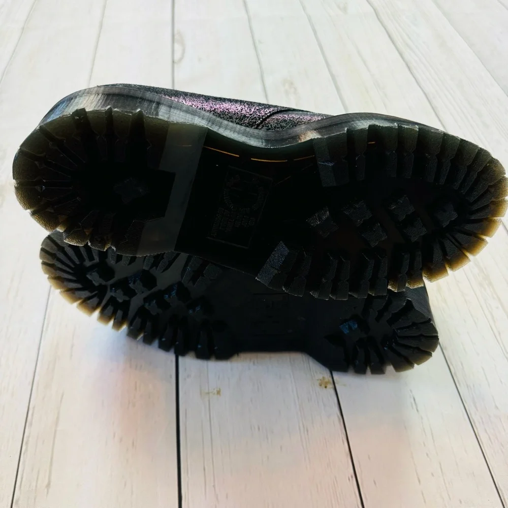 Dr Martens Women’s Holly Platform Retro Quad Gunmetal Shoes Size 7